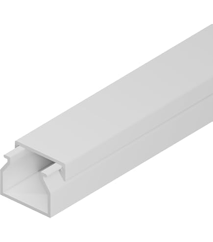 KOMIB - KK2020RW Hoogwaardige kabelgoot 20 x 20 x 2000 mm wit (zuiver wit) 10 meter - 5 x 2 m (5 stuks) elektrische installatie / VDE