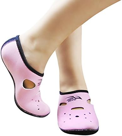 Water Socks SCONFID 3MM Anti-slip Neoprene Beach Socks Using for swimming Kayaking Boating Diving or Yoya (Pink S)