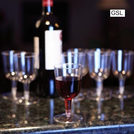 GSL – 16 x klar Kunststoff Einweg Party Weingläser, 175 ml – gleiche Tag Versand Wenn bestellt von 12 Noon Wochentage nur. - 2