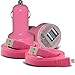 Produktbild (Baby Pink) EE Rook Universal Compact desine 12v Quick Compact Mini Bullet USB Dual Port In Car Charger & 2x Micro USB Flat 1 Metre Data Snyc PC Tablet Charging Cable Exclusive To i -Tronixs