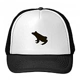 DIYthinker Rana Negro Representación Animal Linda Gorros Gorra de béisbol de Malla de Nylon...
