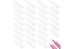 YAYNO 30 PCS Pinches De Remplacement De Pointe Douce Pour Marqueurs De Peinture En Acrylique Points De Pointe Fin En Nylon Stylos À Pinceaux Rechargeables Pour Le Dessin