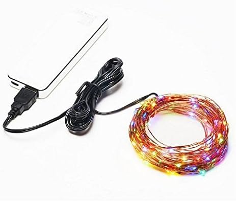 Led String Lights usb Powered RGB colourful Mini Fairy Starry Soft Copper Wire 5V 10 meters(33ft)100 LEDs High Quality Durable and Flexible &amp; Waterproof for Indoor &amp; Outdoor Decorate Festival &amp; Party