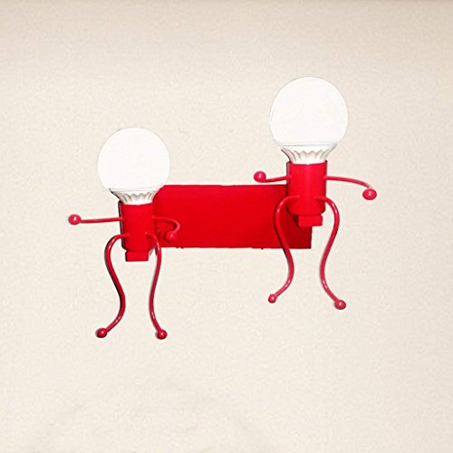 Preisvergleich Produktbild HAIZHEN Wandleuchte Moderne Wandleuchte Small Wandleuchte Restaurant Wohnzimmer Schlafzimmer Nachttischlampe Gang Flur Treppen Wand Leuchte Schalter E27 LED-Nachtlicht (Farbe: rot)