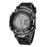 Carriea Kinder Digital Uhren für Jungen - Wasserdichte Sport Armbanduhr mit Wecker/Timer, schwarz Kinder Outdoor Elektronische Sport Digital Uhren für Teenages Jungen Kinderuhren
