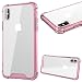 Produktbild Yokata iPhone X Hülle Transparent 2 in 1 Handyhülle Schutzhülle Weiche Silikon TPU Bumper mit Ultra Dünn Slim Premium Kratzfest Clear Backcover Handytasche Handy Tasche Schale Etui Anti-stoß Schutz für iPhone X Case Cover - Rose Gold