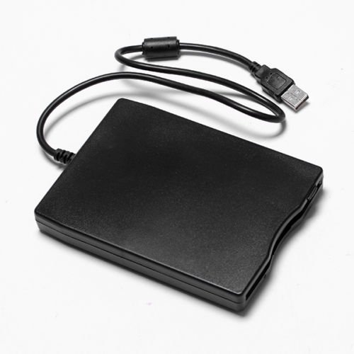 Schwarz 1.44 MB 3.5" USB Platte External Diskettenlaufwerk Portable Floppy Disk Drive für Laptop PC