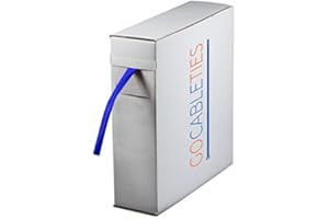 Gocableties - Guaina termorestringente blu - 4,8 mm x 10 m - Rapporto di restringimento 2:1 - Impermeabile - Tubo termoretraibile per cavo - Isolare, evidenziare, unire cavi e riparare