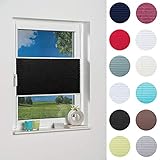Moderne Crushed Optik K-home Klemmfix-Plissee 80 x 130 cm (B x L) Anthrazit Lichtschutz +++ Moderne Crushed Optik +++