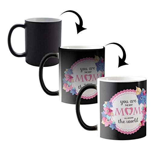 Funky Store Ceramic, Magic Coffee Mug of 11oz As Mothers-Day Gifts from Daughter, You are The Best Mom Printed (Multicolour)