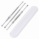 Mudder 3 Piezas Cera del Oído Earpicks Limpiador Oído Cureta con Caja de Almacenamiento