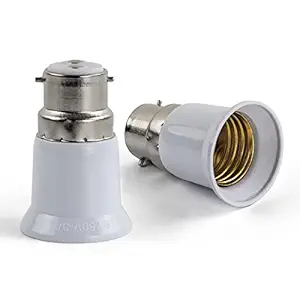 VRCT B22 TO E27 Bulb convertor - 2 Pieces - Colour -White