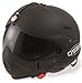 Produktbild OPEN FACE SCOOTER HELMET OSBE GPA AIRCRAFT TORNADO MATT BLACK M MEDIUM 57-58 cm + MASK