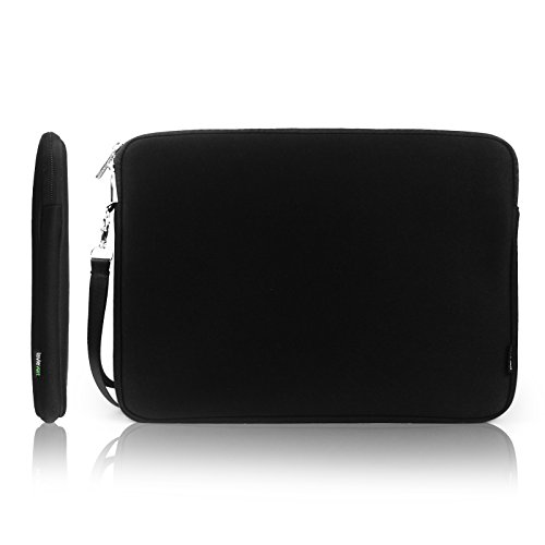 Lavievert weiches Neopren Hülle Sleeve Laptoptasche, Schutzhülle Tasche für 13 Zoll MacBook Air / Pro / Pro Retina und 13-13,3 Zoll Laptop / Notebook Computer / Ultrabook mit dem Reißverschluss (Farbe: Schwarz/Pink) (Schwarz) - 2
