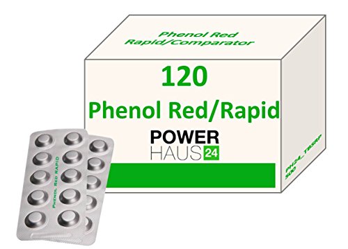 POWERHAUS24® - 120 Rapid Testtabletten pH-Wert Phenol Red