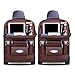 Produktbild Ergocar Auto Organizer Rückenlehnenschutz Luxus Autositzschutz aus PU-Leder mit faltbarem Tablethalter wasserdicht Rückenlehnenschutz Rückenlehnen-Tasche für Kinder (Mokka - 2 Pack)