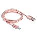 Produktbild Siswong LED USB Ladekabel, 1M Micro Nylon Ladegerät Kabel Für Samsung Galaxie s7 Edge Android (Rose Gold)
