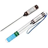 Dijital Gıda ve Et Termometresi - LCD Ekranlı Hızlı &Ouml;l&ccedil;&uuml;m Saplama Termometre - Mutfak, Barbek&uuml;, S&uuml;t ve Su İ&ccedil;in Hassas Sıcaklı