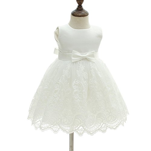 AHAHA Baby Mädchen Prinzessin Kleid Blumenmädchenkleid Taufkleid Festlich Kleid Hochzeit Partykleid Festzug Babybekleidung - 2