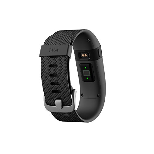 Fitbit Charge HR - Pulsera de actividad y ritmo card  aco  color negro  talla L