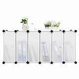 Songmics 6 Ebenen Schuhregal Schuhschrank Schuhablage Schuhständer Sideboard Regalsystem Weiß 107 x 50 x 37 cm LPC06W - 4