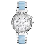 Michael Kors Damen Chronograph Quarz Uhr mit Edelstahl Armband MK6138