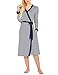 Produktbild MAXMODA Damen Kimono Nachthemd Nachtwäsche Langer Damen morgenmantel Leichter Bademantel Nachtmantel Damen Umstandsnachthemd Unterwäsche mit Gürtel YDF2 XL
