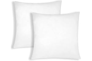 RCOCIO Relleno de Cojín 50x50 Pack 2 Unidades - Relleno de Fibra Hueca Conjugada Siliconada Ideal para Rellenar Cojines Decorativos, Almohadones