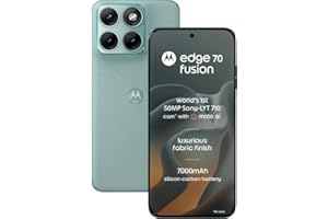 Motorola Edge 70 Fusion (Pantone Blue Surf, 8GB RAM, 128GB Storage) | 6.78" 1.5K 144Hz AMOLED Display | Snapdragon 7s Gen 4 | 50MP Sony LYTIA 710 OIS | 32MP Selfie | 7000mAh Battery | 68W TurboPower |