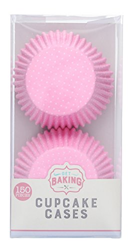 Pack of 150 Greaseproof Paper Pink Mini Polka Dot Cupcake Baking Cases