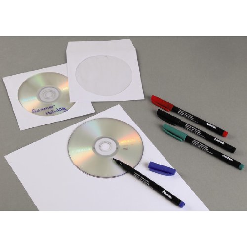 Hama CD/DVD Marker 4er-Set, Schwarz, Rot, Blau, Grün - 2