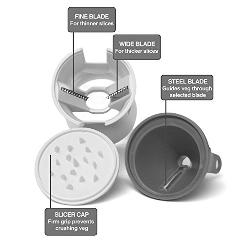 SureSlice Spiral Slicer Spiralizer Bundle Complete – Coupes légumes – courgettes Spaghetti nouilles Pasta Maker - 3