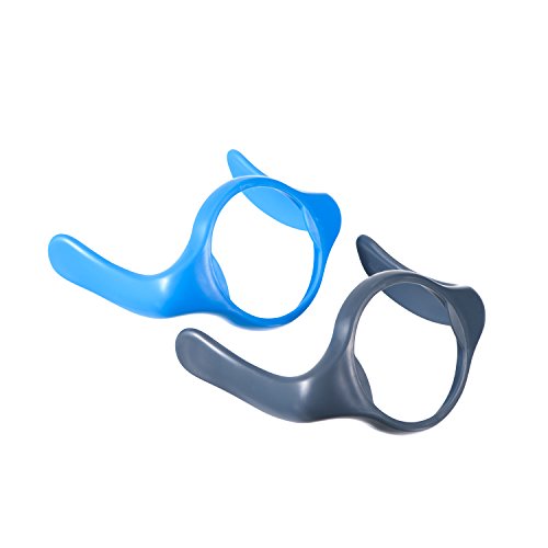 Difrax Easy Grip Handles for the S-Baby Bottle (Natural/Blue/Grey, Pack of 2)
