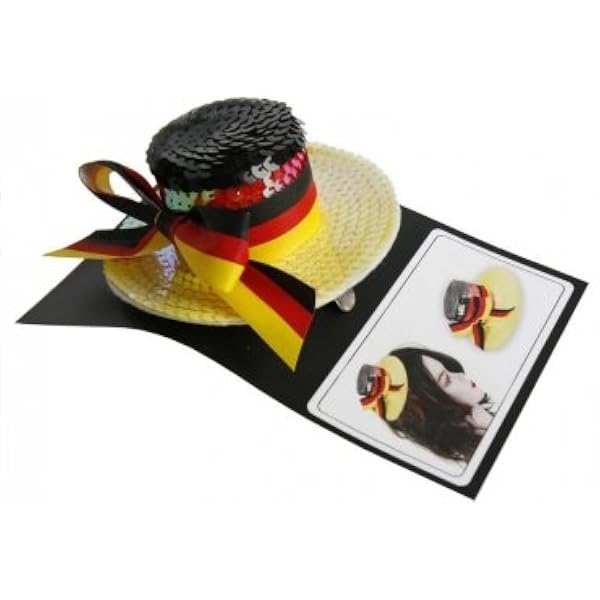 Deutschland Hut Mit Clip – Mini-Fußball-Hut Mit Pailletten, Als Haarschmuck Für Fußball-Fans