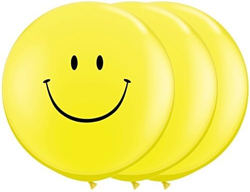 36 Inch Giant Smile Balloon yellow (Premium Helium Quality) Pkg/3,Weddings and parties Creative decoration balloons