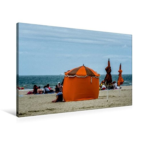 Premium Textil-Leinwand 90 cm x 60 cm quer, Am Strand | Wandbild, Bild auf Keilrahmen, Fertigbild auf echter Leinwand, Leinwanddruck (CALVENDO Natur)