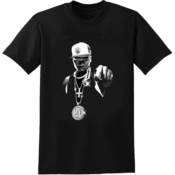 50 Cent T-Shirt Rap Tee Hip Hop G Unit Graphic Mens Basic Short