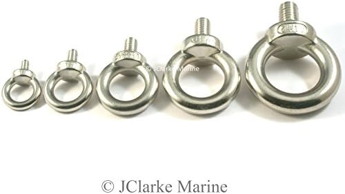 M5 M6 M8 M10 M12 Stainless steel eye bolts made from marine grade stainless 316 A4 (4, M8)
