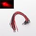 Produktbild ANGEEK 20Pcs 3mm Red LED Ultra Bright Water Clear Bulb 9V-12V with 20cm Pre-Wired