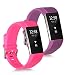Produktbild kwmobile 2in1 Set: Armband für Fitbit Ace - 2x Silikon Sport Ersatzarmband mit Verschluss ohne Fitness Tracker - Innenmaße: ca. 13-19 cm