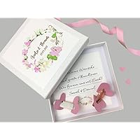 Geldgeschenk zur Hochzeit PERSONALISIERT Blumenkranz Rosa