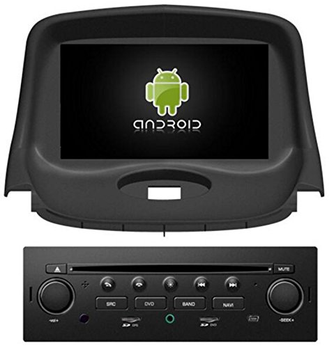 Roverone Système Android 7 Pouces double DIN Autoradio GPS pour Peugeot 206 206 CC avec 206sw de navigation DVD Autoradio stéréo Bluetooth SD USB écran tactile