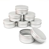 2x ALUMINIUM JAR POT TIN CONTAINER (15ml) For Nail Art MakeUp Cosmetic Travel Creams Lip Balm Tattoos