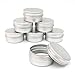 2x ALUMINIUM JAR POT TIN CONTAINER (15ml) For Nail Art MakeUp Cosmetic Travel Creams Lip Balm Tattoos