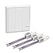Produktbild TSSS 3 Tasten Hotel Bar Wireless Lichtschalter Funkschalter mit Empfänger Kit - Außen 600m Drinnen 40m - RF 433Mhz Ferngesteuert Deckenlampe LED Lampen Birne IP54 Damp Proof Schalter