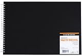 Spiral Bound Notebook, Ideal for Daler Rowney Graduate Drawing, Size 14.8 x 21 cm, with 30 Sheets of 160 g/m² fine Grain Paper