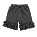 Wennikids Toddler Baby Girls Cotton Double Ruffle Shorts Pants 1-8t -  Black - 