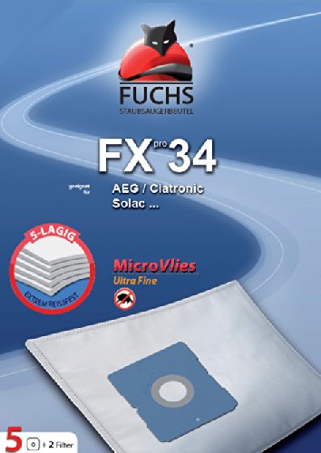 3 Pakete FXpro 34: 15 Staubsaugerbeutel, 3 Luftfilter, 3 Motorfilter für AEG Electrolux AFK Privileg LG Samsung Ergo Essence Philips Privileg Trio - 2