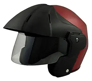 Sage Square Deltz Scooty (ISI Marked) Helmet (Red Matte)