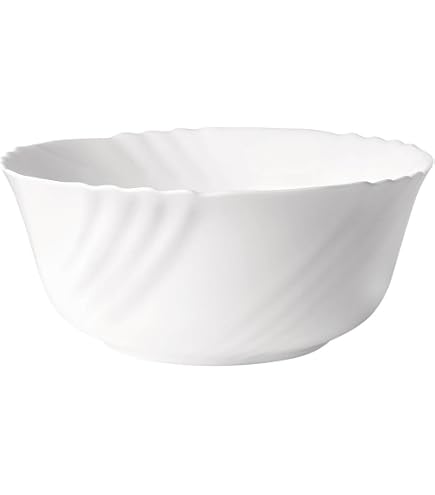 Bol En Verre Trempé KADAX - 13 Cm De Diamètre, Blanc, Vaisselle Polyvalente Pour Salade, Dessert, Fruits - 5